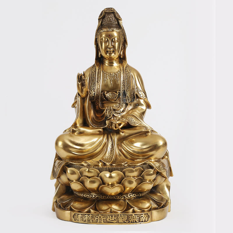 Avalokiteshvara Kwan Yin Wohlstand Messing Deko
