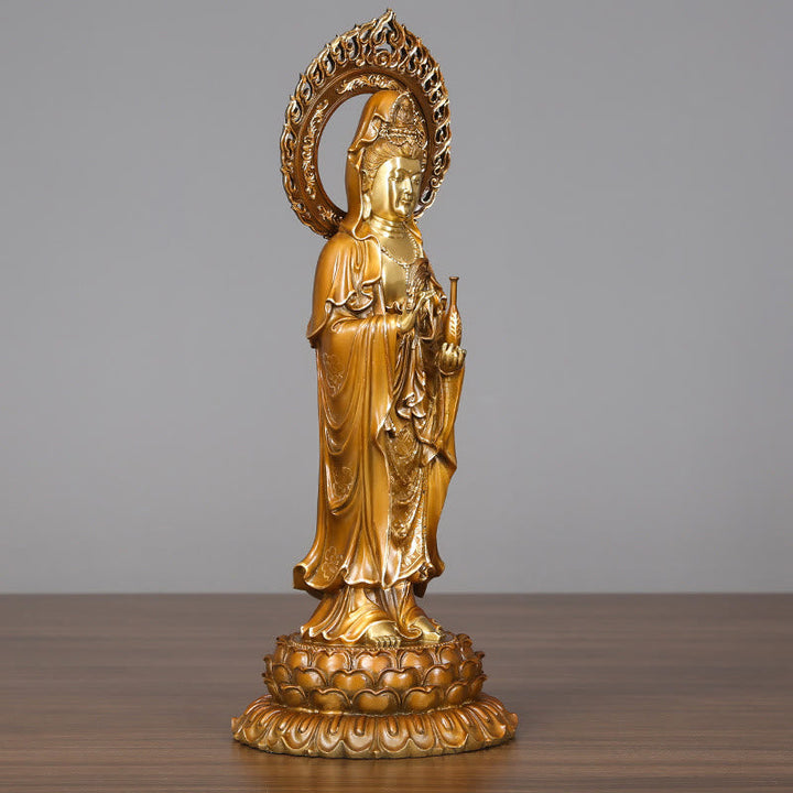 Avalokiteshvara Lotus Aura Messing Erfolg Feng Shui