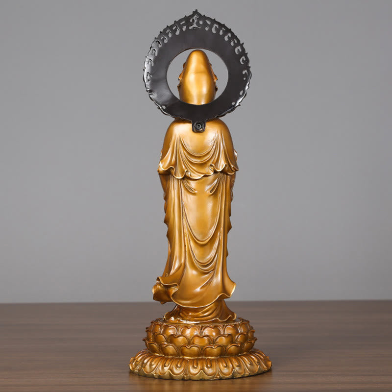 Avalokiteshvara Lotus Aura Messing Erfolg Glücksbringer