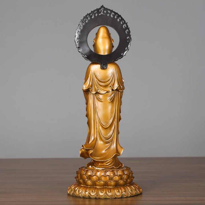 Avalokiteshvara Lotus Aura Messing Erfolg Glücksbringer