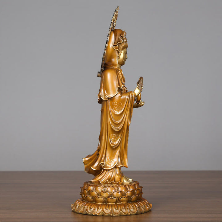 Avalokiteshvara Lotus Aura Messing Erfolg Wohnzimmer