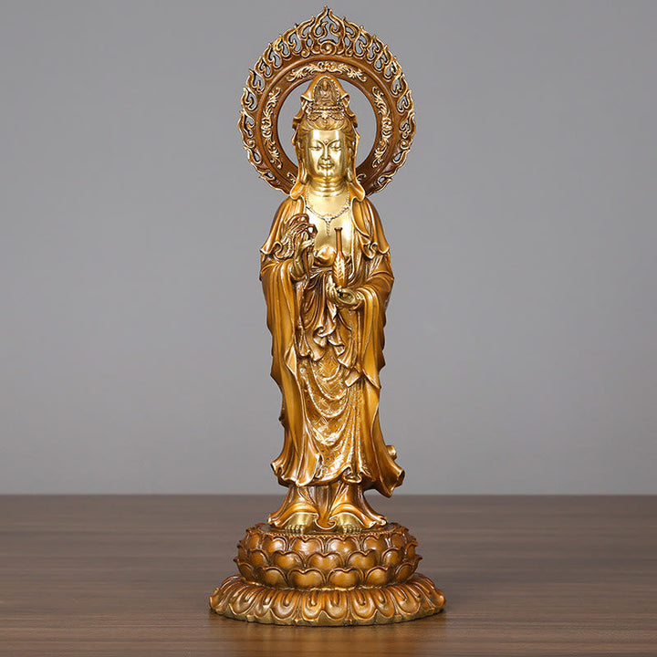 Avalokiteshvara Lotus Aura Messing Erfolg