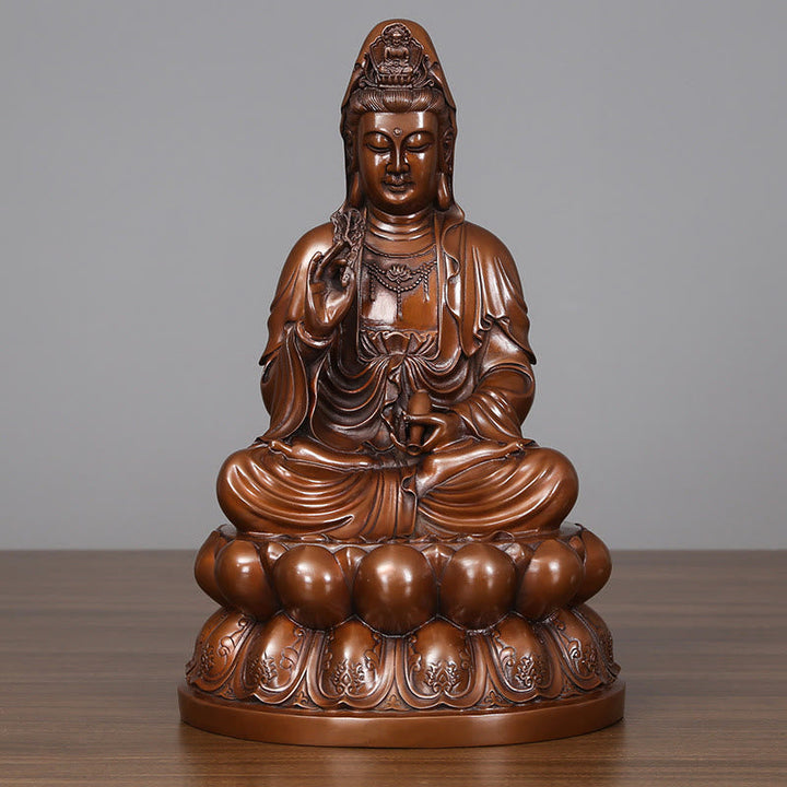 Avalokiteshvara Lotus Wohlstand Kupfer Deko