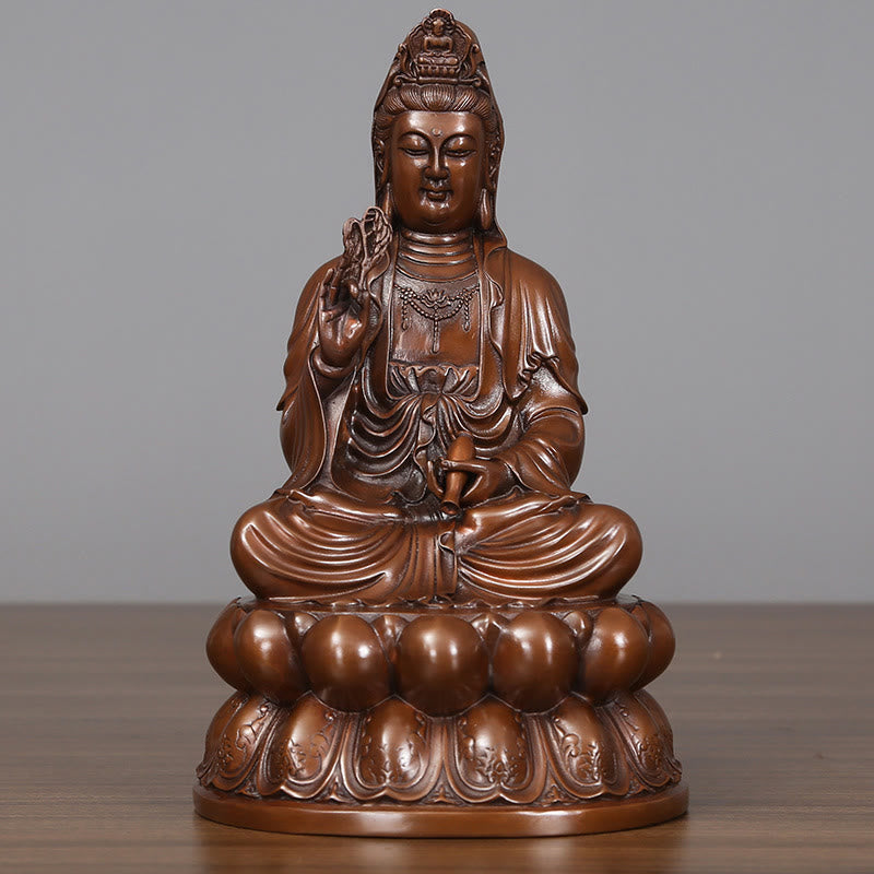 Avalokiteshvara Lotus Wohlstand Kupfer Glücksbringer