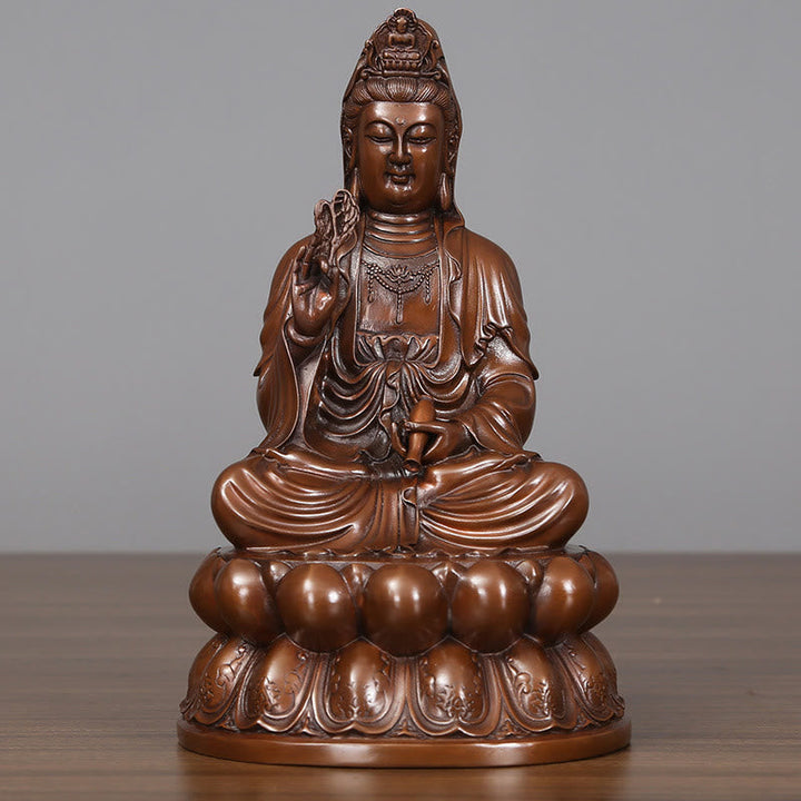 Avalokiteshvara Lotus Wohlstand Kupfer Glücksbringer