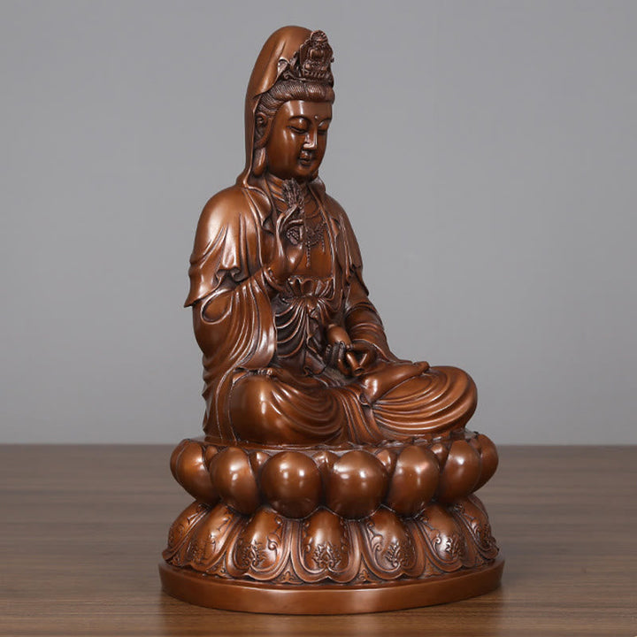 Avalokiteshvara Lotus Wohlstand Kupfer Wohnzimmer