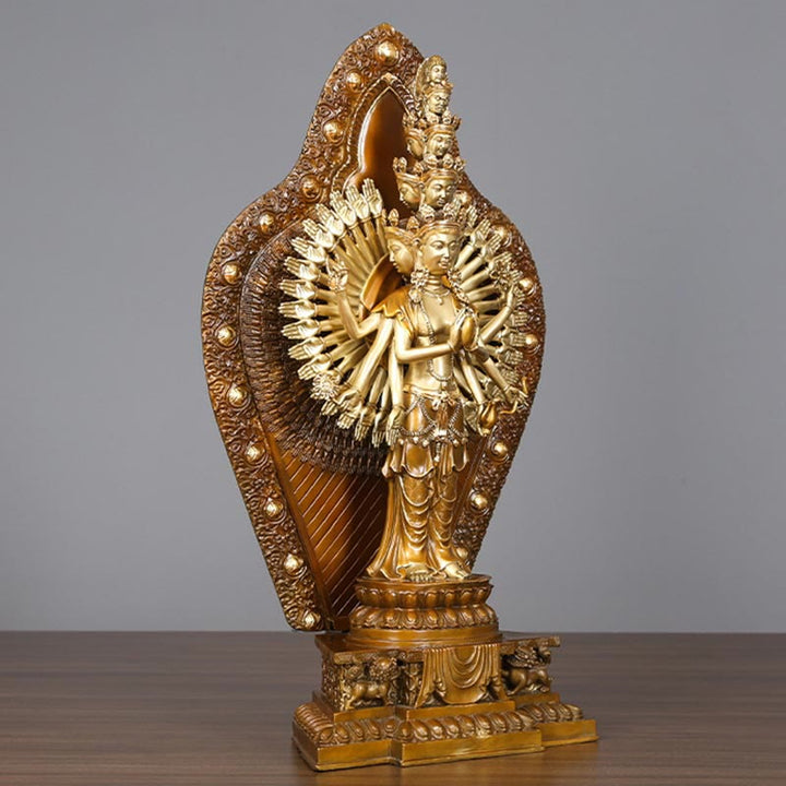 Avalokiteshvara Tausendarmig Messing Feng Shui