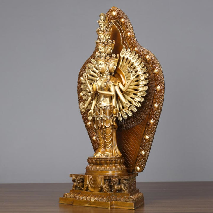 Avalokiteshvara Tausendarmig Messing Glücksbringer