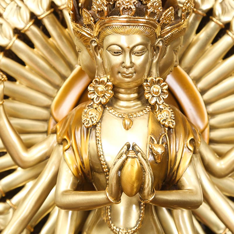 Avalokiteshvara Tausendarmig Messing Statue