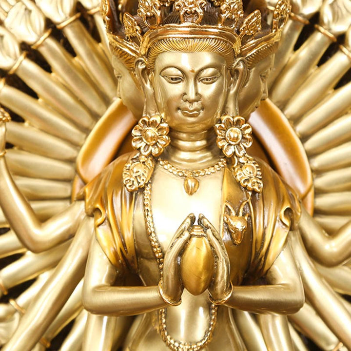 Avalokiteshvara Tausendarmig Messing Statue