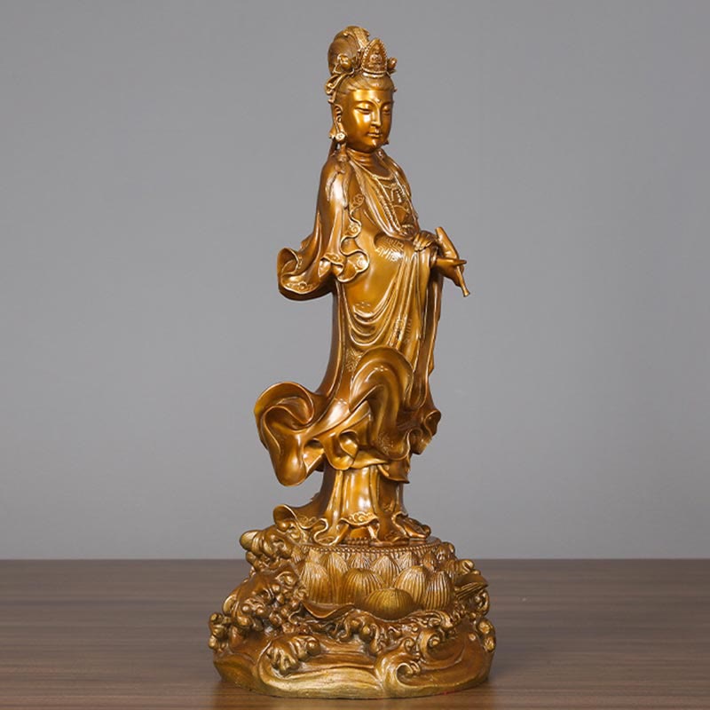 Avalokiteshvara Vase Kupfer Wohlstand Deko