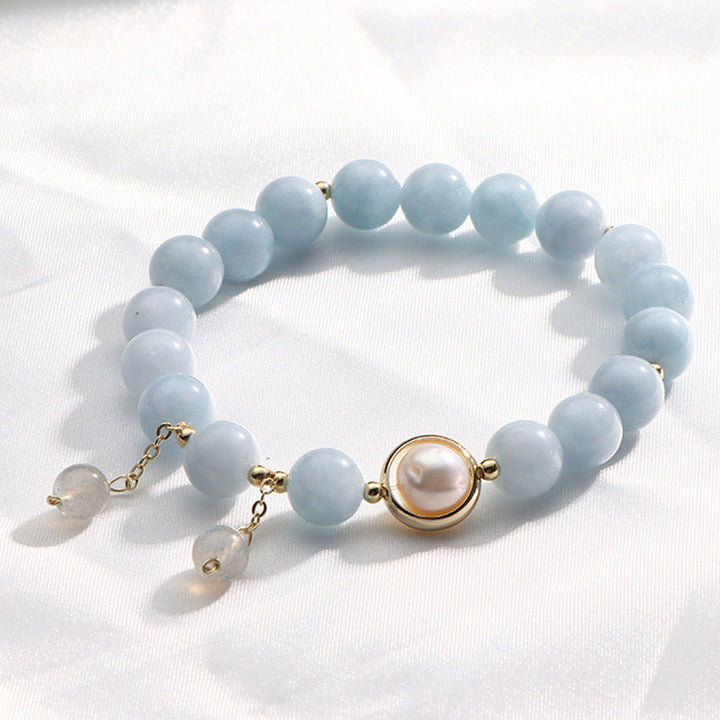 Armband Aquamarin Mondstein – Heilung