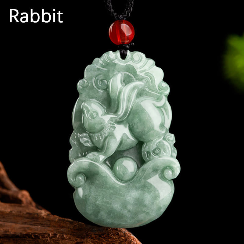 Kette Jade zwölf Tierkreis Natur – Glück – Kaninchen
