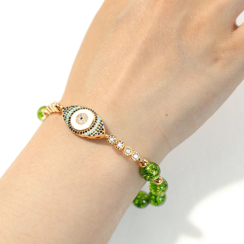 Armband Peridot Böses Auge Fülle Schutz