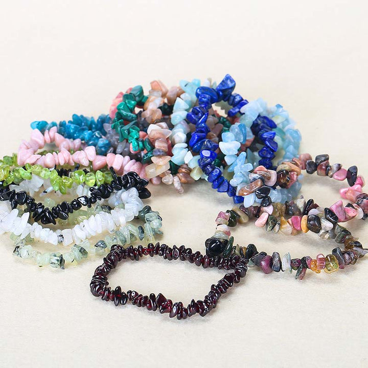 Armband Kristall Wärme bunte Edelsteine elastisch natürliche Mineralien.