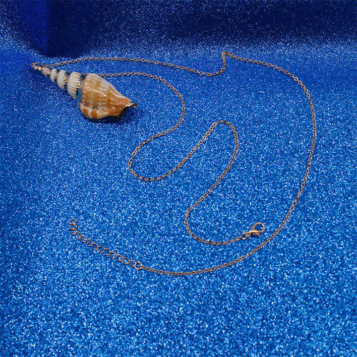 Shankha Kette Schmuck Glück Naturmuschel