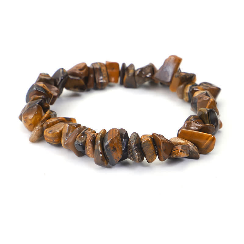 Tigerauge Armband Kristall – Naturstein Energie elastisch getragen