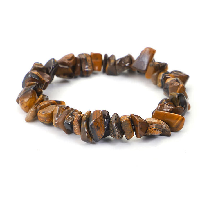 Tigerauge Armband Kristall – Naturstein Energie elastisch getragen