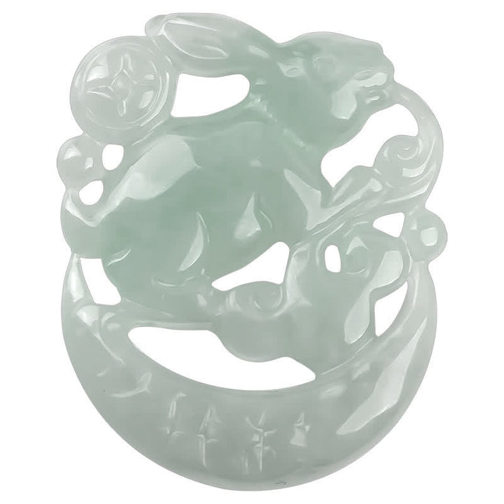 Kette Jade Mondsichel Heilstein – Schutz – Bild 7 – Jade Anhänger Mondsichel Heilstein grüner Naturstein Schutzamulett