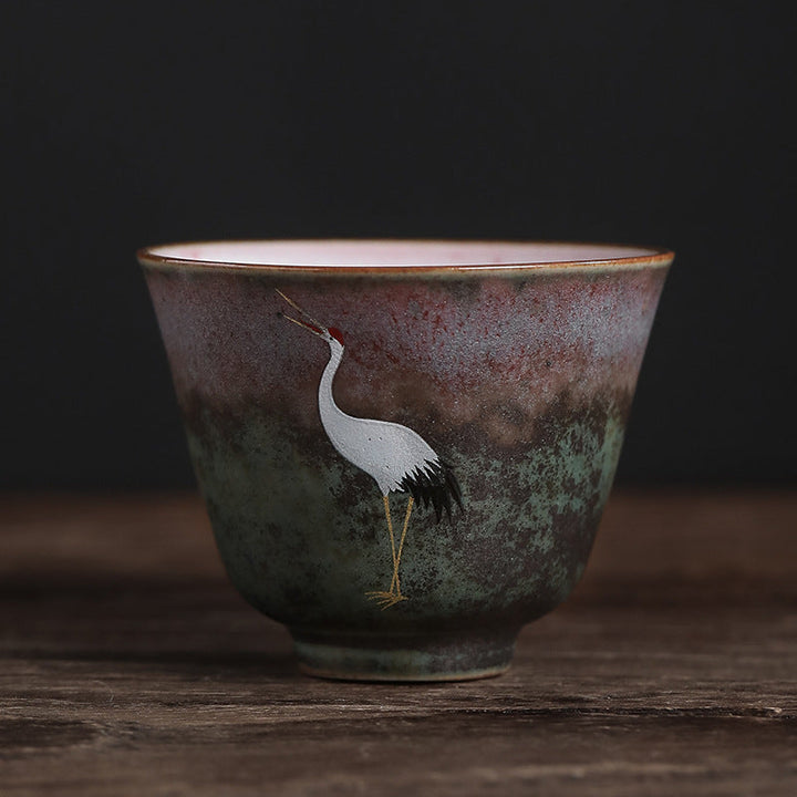 Teetasse Chinesisch Kranich Keramik Extra klein (70ml)