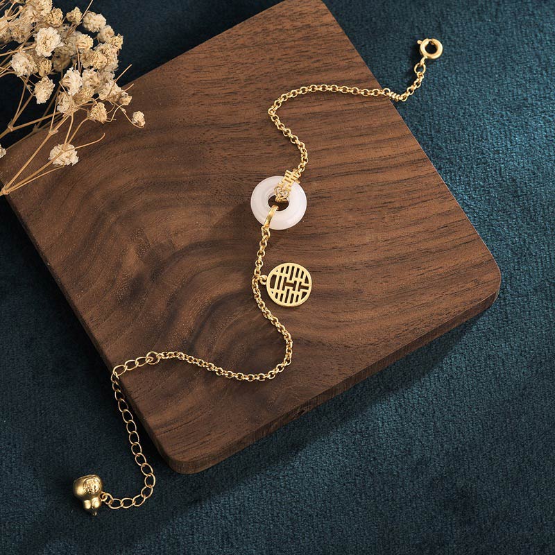 Armband kette Weißer Jade - Glück Fortune