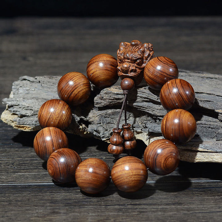 Armband Drache Sandelholz – Schutz & Kraft