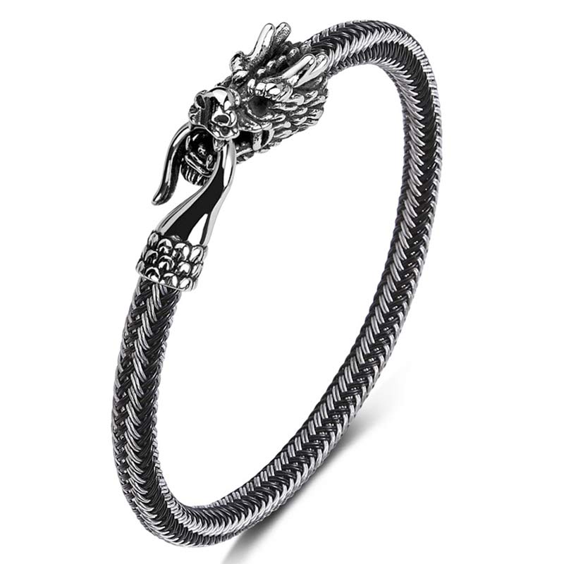 Armband Drachen – Schutz & Glück silbernes Metall Drachen-Design Schmuck elegant