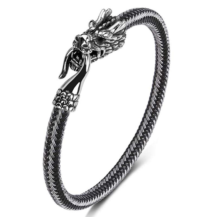 Armband Drachen – Schutz & Glück silbernes Metall Drachen-Design Schmuck elegant