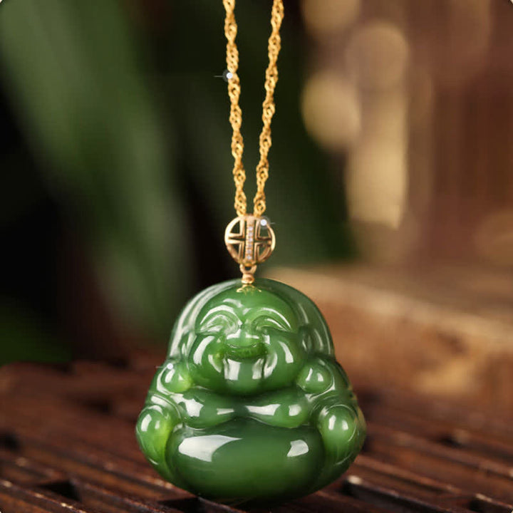 Kette Hetian Jade Lachender Buddha Erfolg