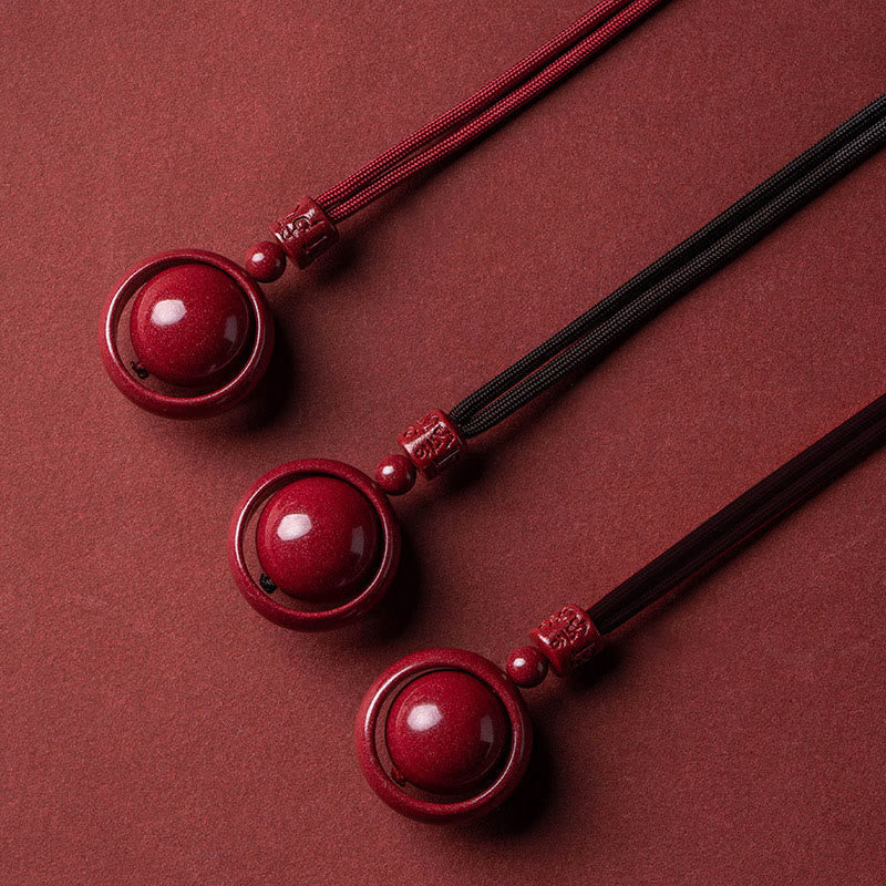 Rote Zinnober PiXiu Kette mit Glück Segen Edelstein Anhänger.