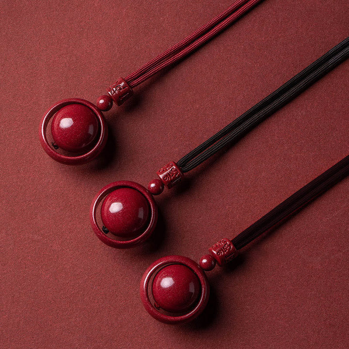 Rote Zinnober PiXiu Kette mit Glück Segen Edelstein Anhänger.