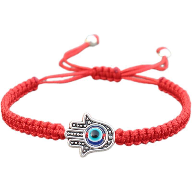 Schutzarmband Hamsa Symbol Evil Eye Schnur