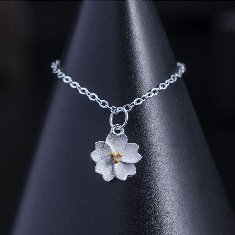 Silberkette Kirschblüte Anhänger Silber Segen