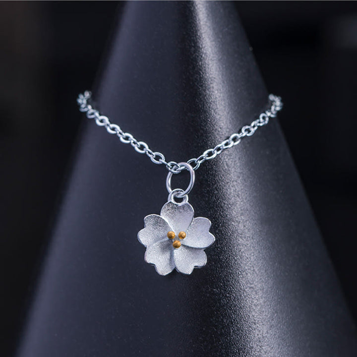 Silberkette Kirschblüte Anhänger Silber Segen