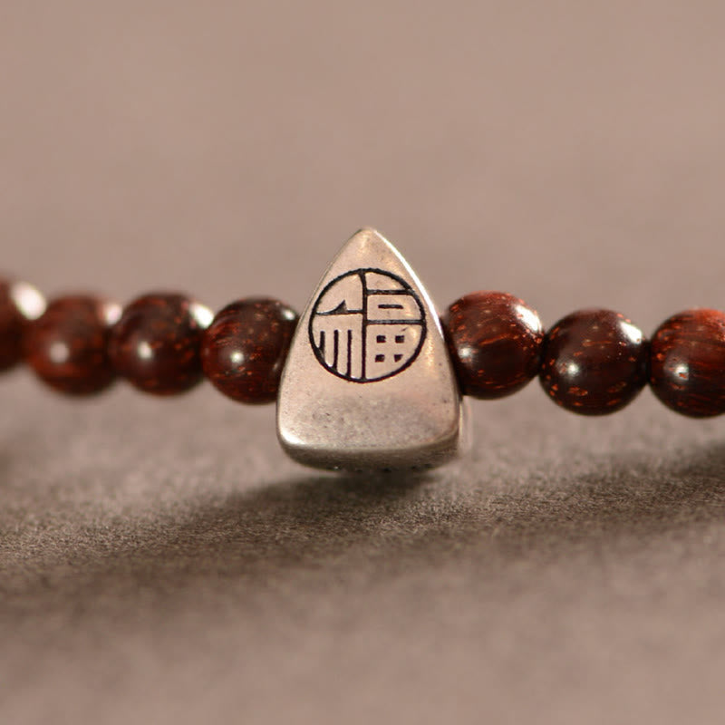 Armband 925 Silber Sandelholz Fu-Zeichen – Schutz