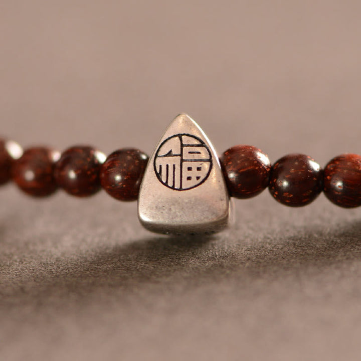 Armband 925 Silber Sandelholz Fu-Zeichen – Schutz