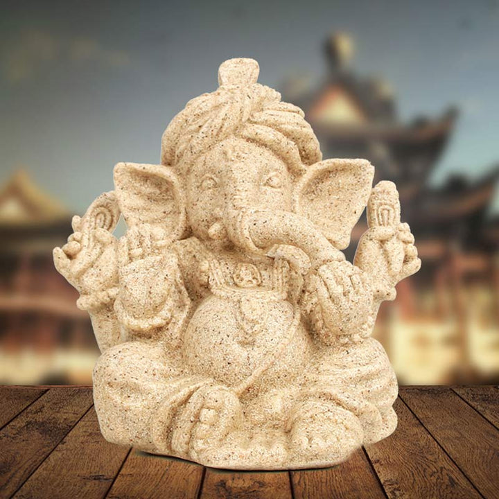 Figur Ganpati Ganesha Wandlung Deko White
