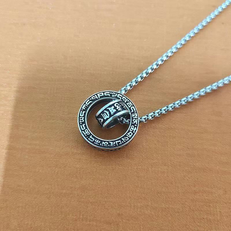 Anhänger Kette Tibetischer Gelassenheit Silber Ring