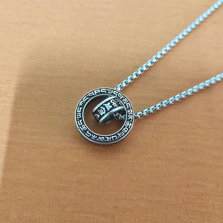 Anhänger Kette Tibetischer Gelassenheit Silber Ring