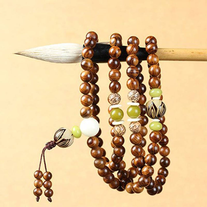 Armband Rosenholz Mala Schutz Ruhe Tibet