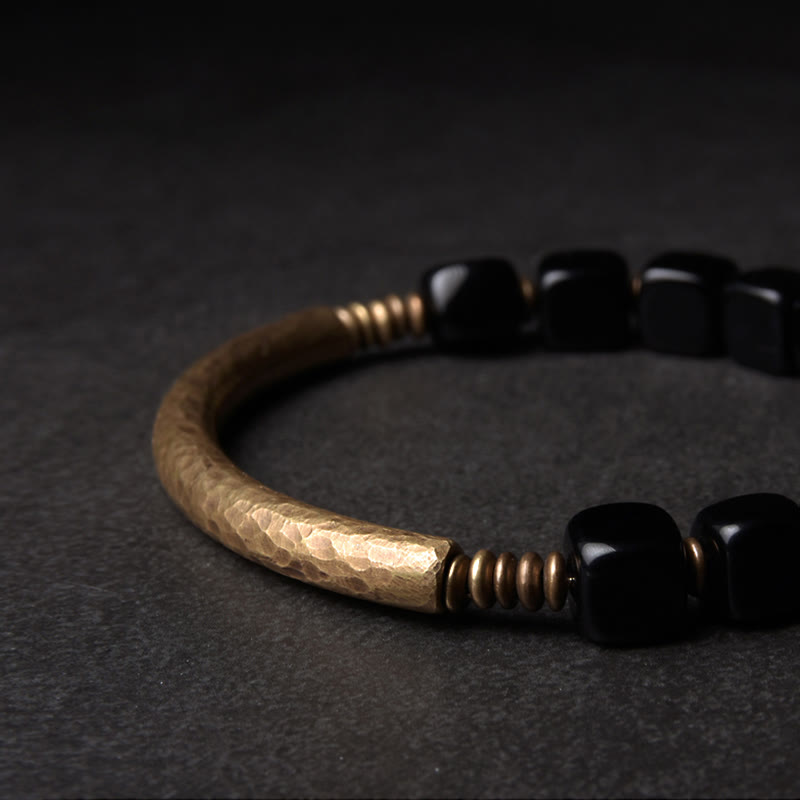 Armband Obsidian Kristall Kupfer - Kraft & Schut