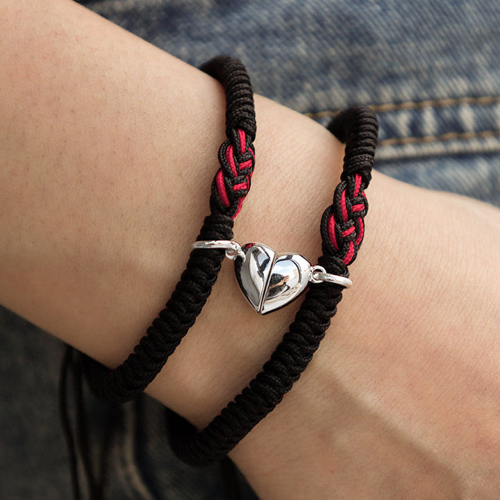 Armband Rot Schwarz Chinesischer Knoten - Schutz