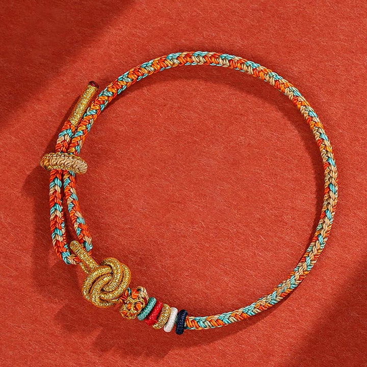 Armband Dunhuang Bunt Schutz Geflochten elastisch Handgelenk getragen Knoten