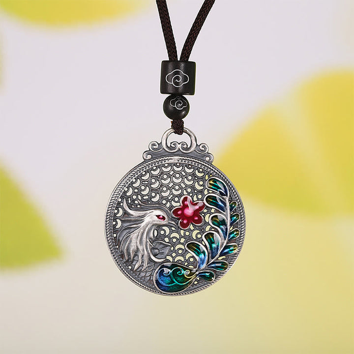 Phönix Sterling-Silber Anhänger Emaille Schmuck Schutz