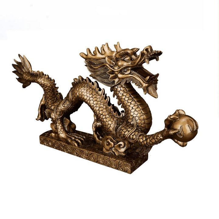 Drachen Figuren Deko Wolke Reichtum Braun – Größe M