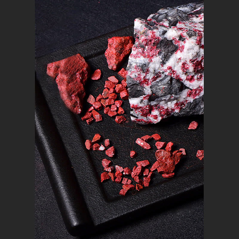 Zinnober Mineral Stein Natur Rot
