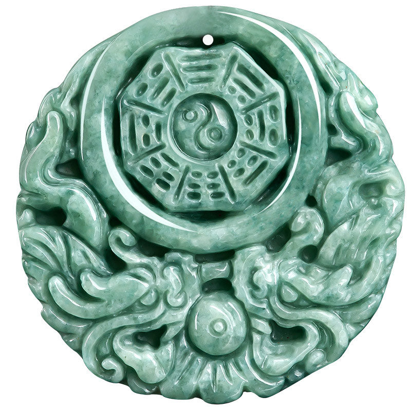 Kette Jade Drachen Yin Yang – Harmonie & Stärke – Bild 7 – Jade Anhänger Drachen Yin Yang grüner Naturstein Harmonie Stärke