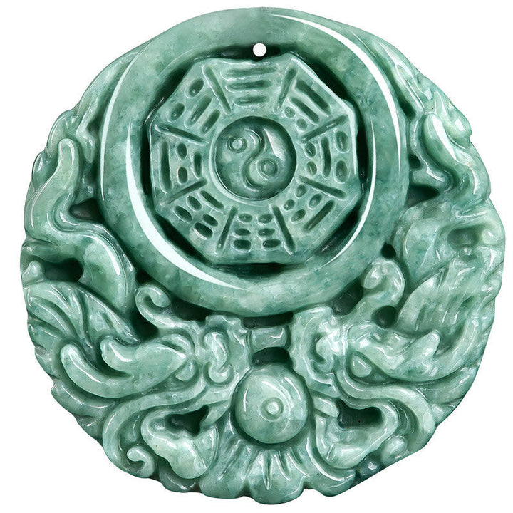 Kette Jade Drachen Yin Yang – Harmonie & Stärke – Bild 7 – Jade Anhänger Drachen Yin Yang grüner Naturstein Harmonie Stärke