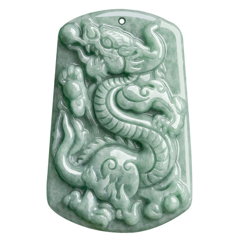 Kette Jade Drachen Amulett Tierkreis Erfolg grün