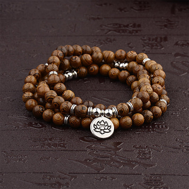 Mala Blitzholz Tibet Lotus